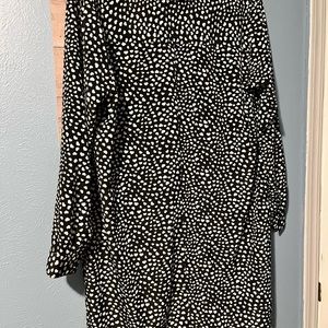 Black dress with white hearts (long sleeve)